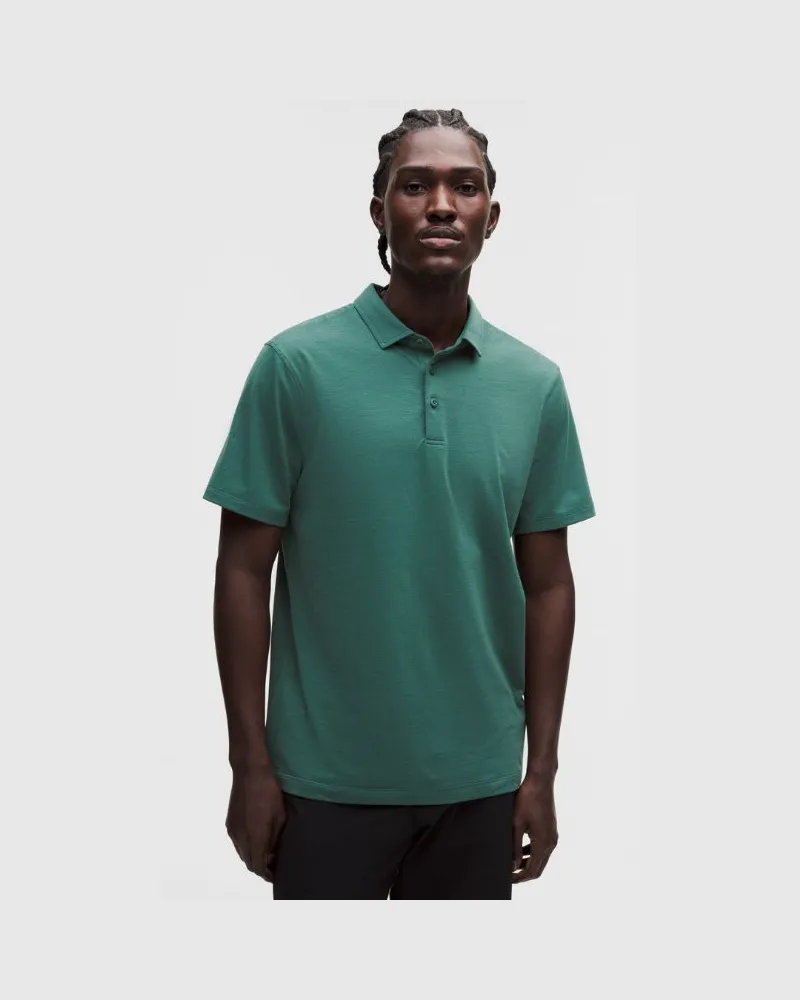 LULULEMON Evolution Kurzarm-Poloshirt für Männer – Größe in Deep Marina Deep