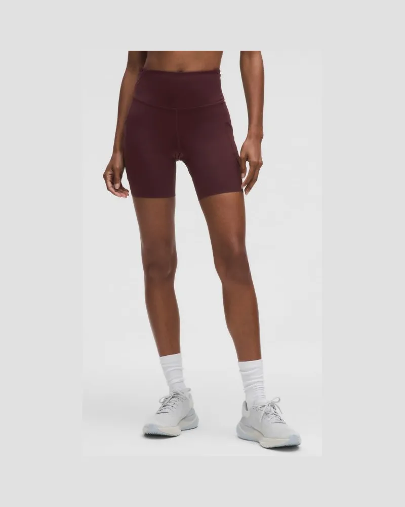 LULULEMON Fast and Free Shorts mit hohem Bund 5 Taschen für Frauen – 15 cm – Größe in Goodnight Plum Goodnight