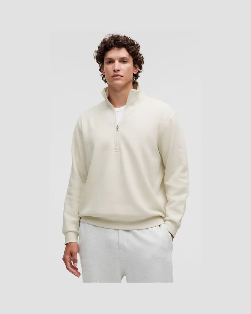 LULULEMON Steady State Sweater mit halblangem Reißverschluss für Männer – Größe in Bone Bone