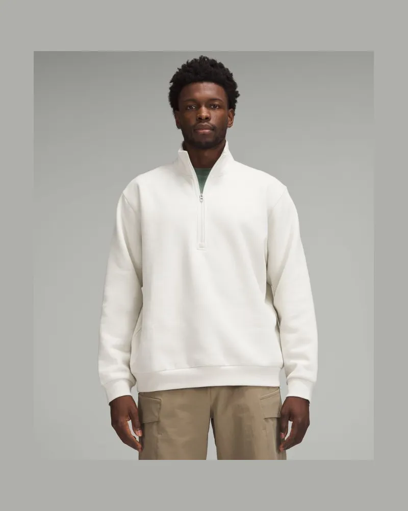 LULULEMON Steady State Sweater mit halblangem Reißverschluss für Männer – Größe in Bone Bone