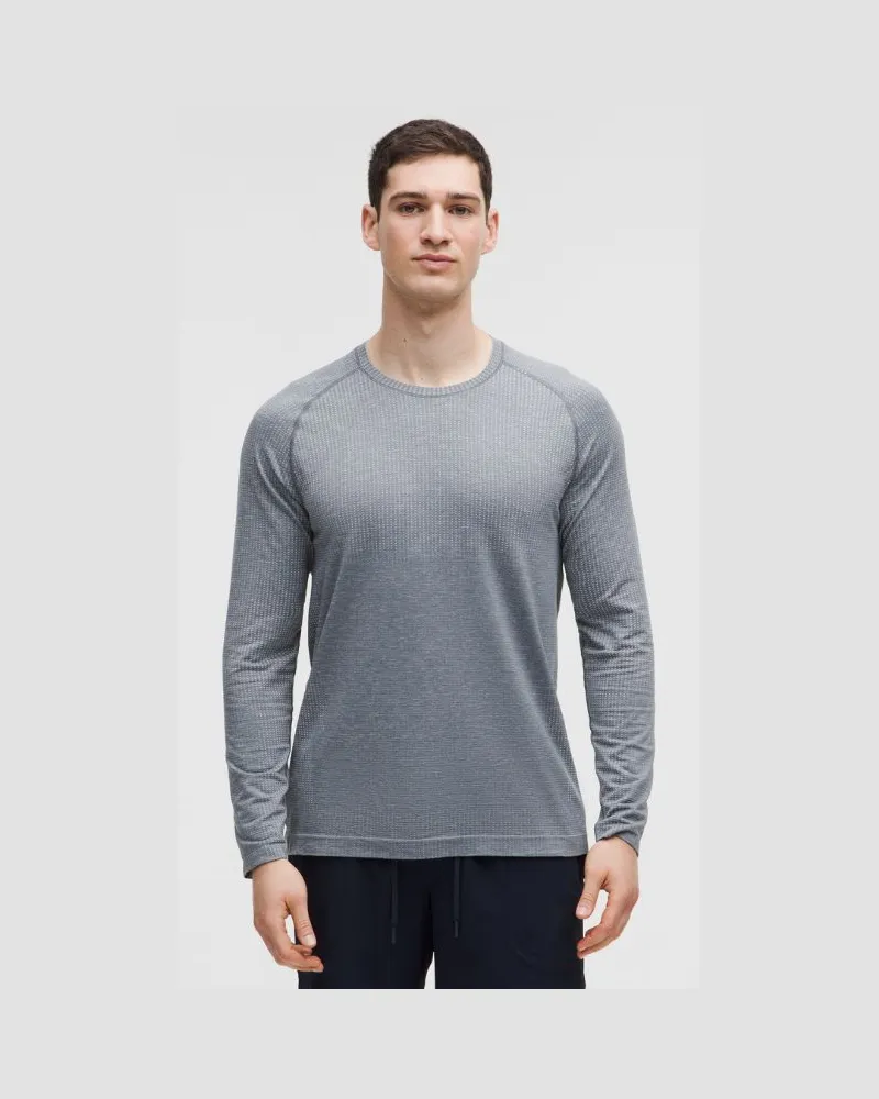 LULULEMON Metal Vent Tech Langarmshirt e Passform für Männer – Größe in Vapor/Solar Grey Vapor