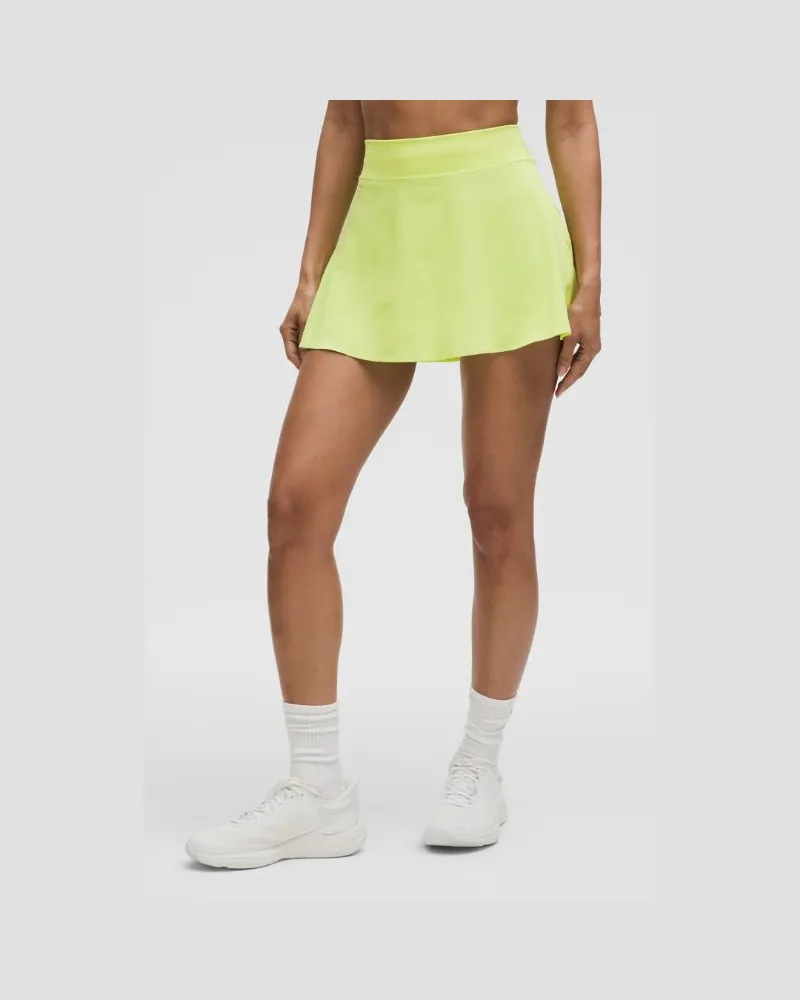 LULULEMON Leichter Tennisrock mit hohem Bund für Frauen – Neon – Größe Sour