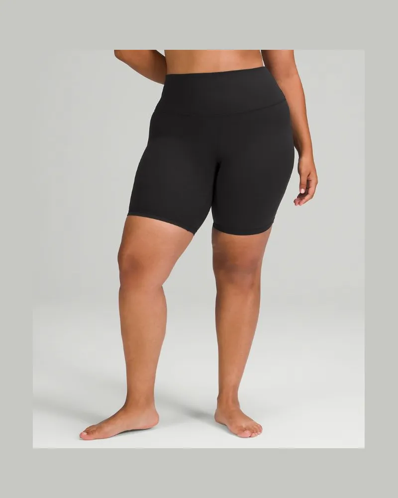 LULULEMON Align Shorts mit hohem Bund für Frauen – 20 cm – Größe in Schwarz Schwarz