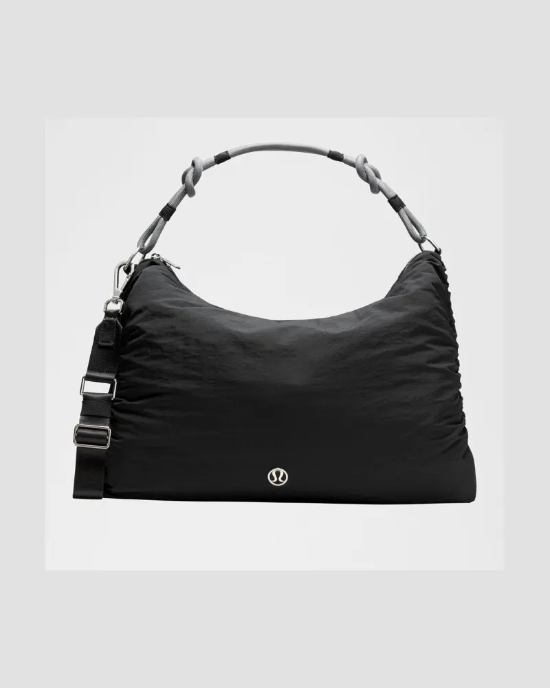 LULULEMON Wandelbare, raffbare Crossbody-Tasche Groß 16 L – Größe in Black/Asphalt Grey Black
