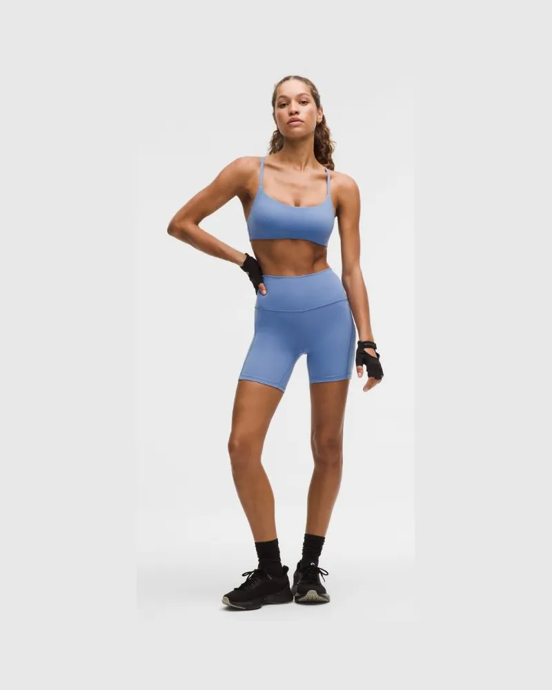 LULULEMON Wunder Train Shorts mit hohem Bund und Taschen für Frauen – 15 cm – Größe in Prep Blue Prep