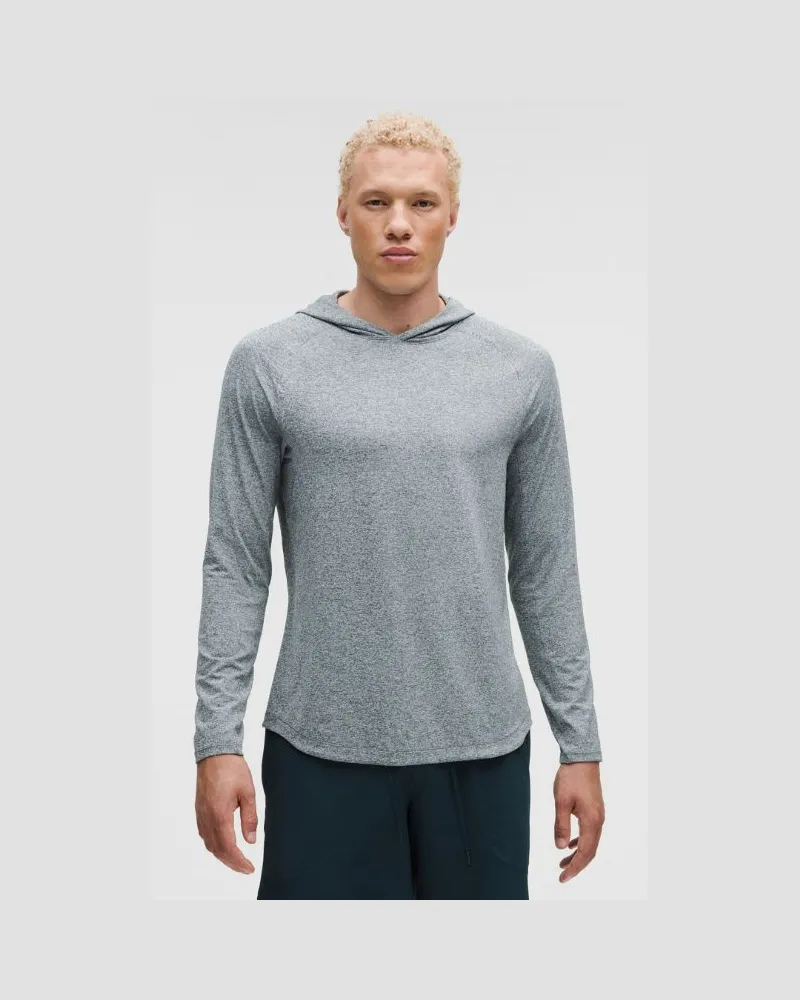 LULULEMON License to Train Hoodie für Männer – Größe in Heathered Indochine Blue Heathered