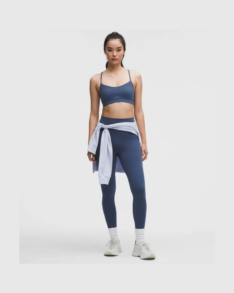 LULULEMON Align Hose mit hohem Bund und Taschen für Frauen – 64 cm – Größe in Blue Twill Blue