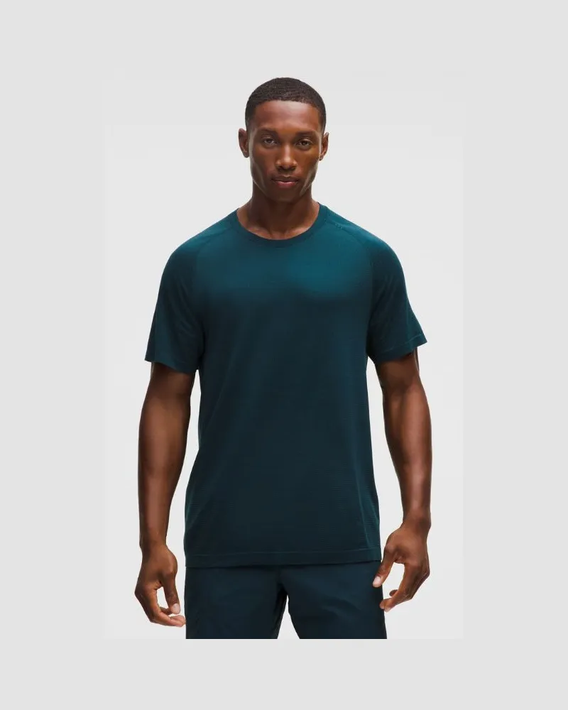 LULULEMON Metal Vent Tech T-Shirt für Männer – Größe in Indochine Blue Indochine