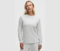 All Yours Langarmshirt aus Bio- für Frauen – Größe in Heathered Core Ultra Light Grey