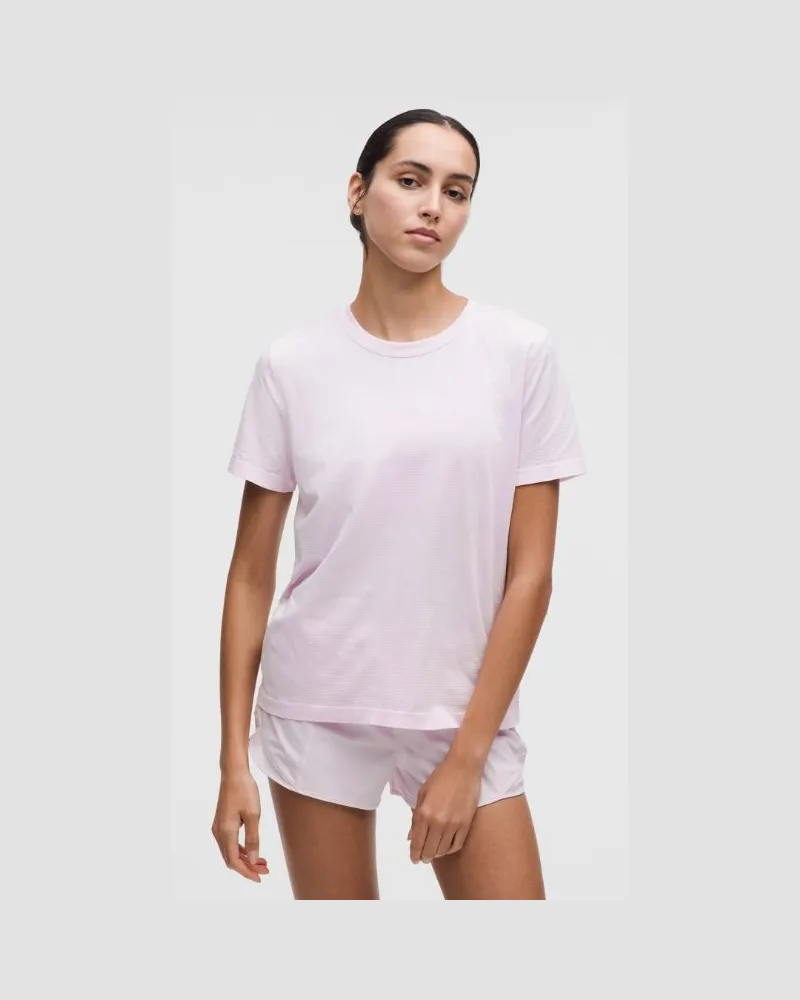 LULULEMON Swiftly Relaxed Kurzarmshirt e Passform für Frauen – Größe in Blissful Pink Blissful