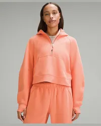 LULULEMON Scuba Oversized-Hoodie mit halblangem Reißverschluss Coral