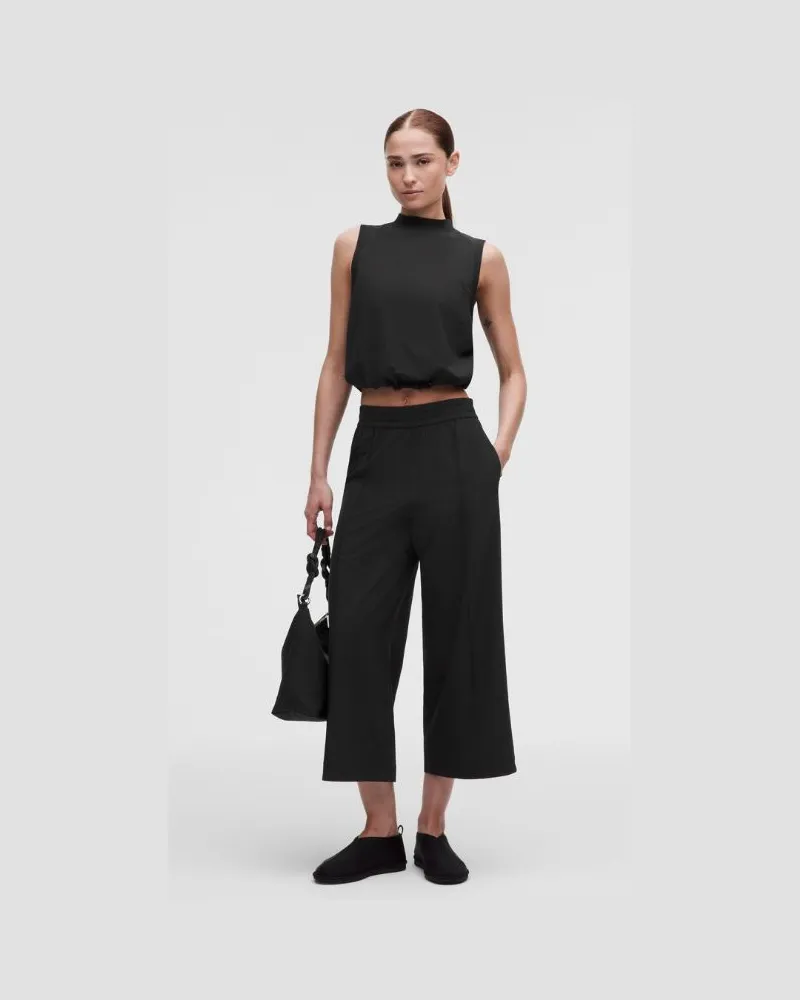 LULULEMON Breezily Crop-Hose mit mittelhohem Bund für Frauen – Größe in Schwarz Schwarz