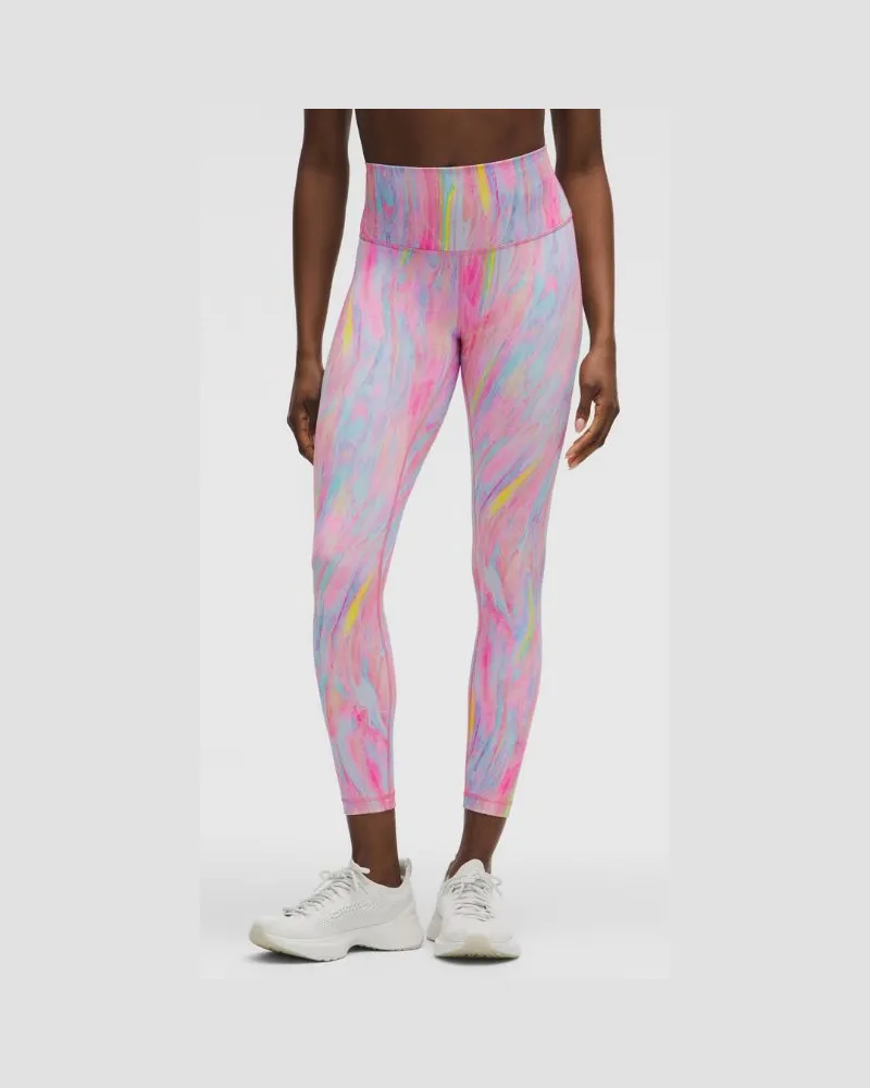 LULULEMON Wunder Train Leggings mit hohem Bund für Frauen – 64 cm – Größe in Prism Marble Multi Prism