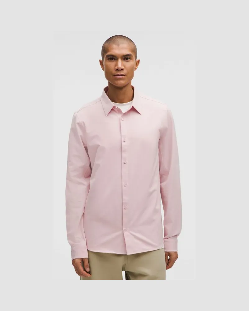 LULULEMON New Venture Langarmshirt er Classic Fit für Männer – Größe in Pink Haze Pink