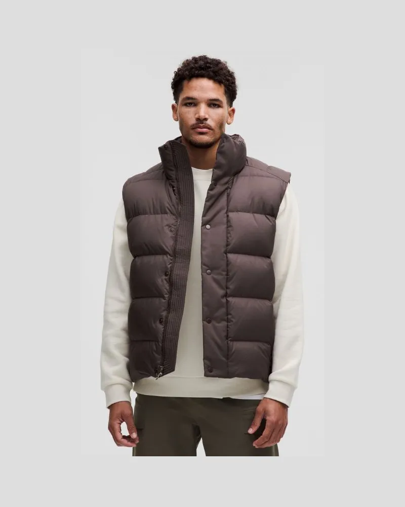 LULULEMON Puffer-Weste mit Füllkraft 600 für Männer – Größe in Espresso Espresso