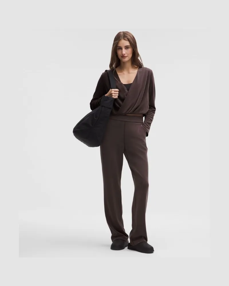 LULULEMON Softstreme Hose mit geradem Bein und hohem Bund Normale Länge für Frauen – Größe in Sequoia Sequoia