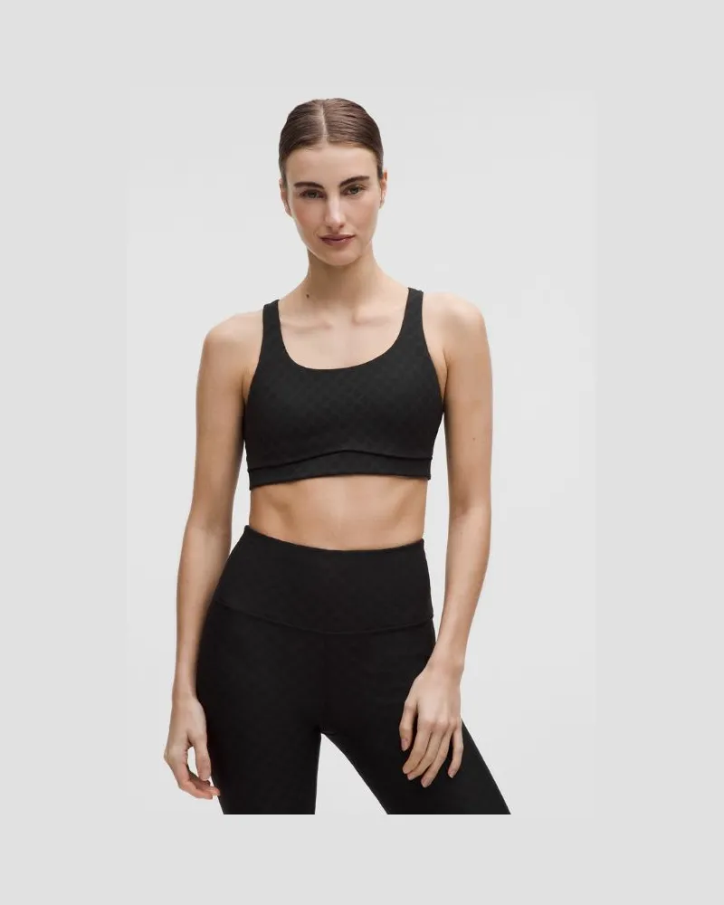 LULULEMON Energy BH aus Jacquard mit mittlerem Halt für B–D-Cups Evolve für Frauen – Größe in Trace Texture Black Trace