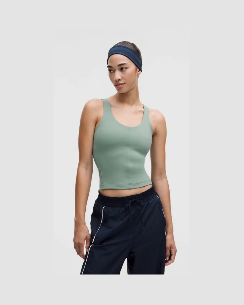 LULULEMON Glow Up Tanktop Mittlerer Halt für B/C-Cups für Frauen – Größe in Crater Blue Crater