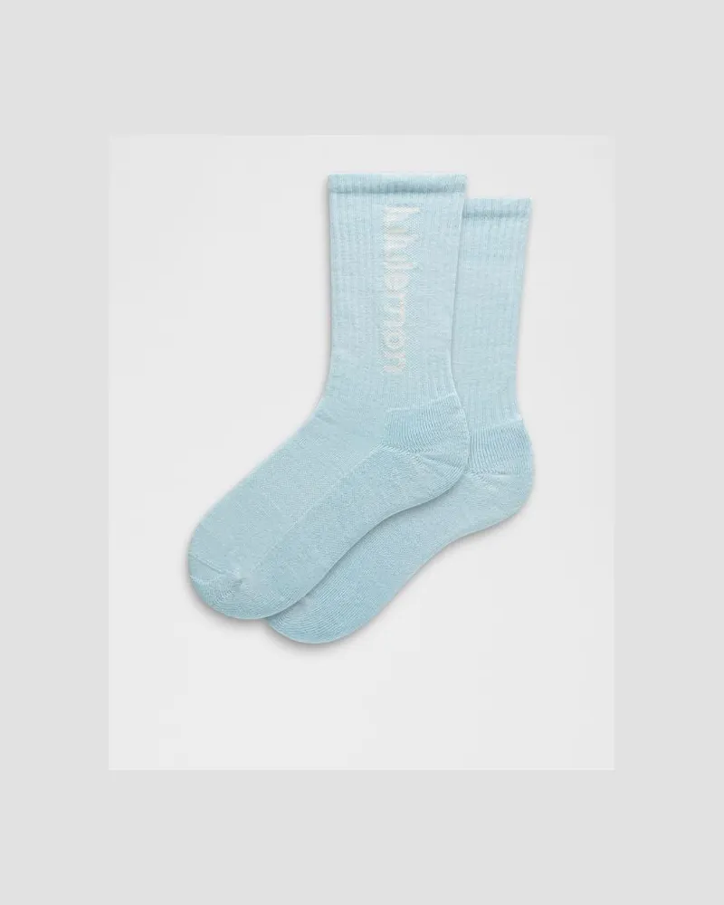 LULULEMON Unisex Daily Essential Crew-Socken Logo – Größe in Foam Cloud/Light Ivory Foam