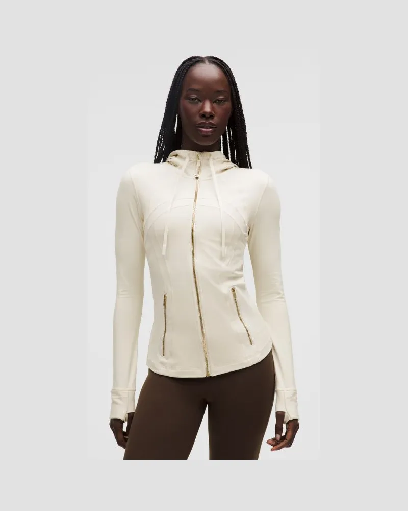LULULEMON Define Jacke mit Kapuze Nulu für Frauen – Größe in Light Ivory/Gold Light