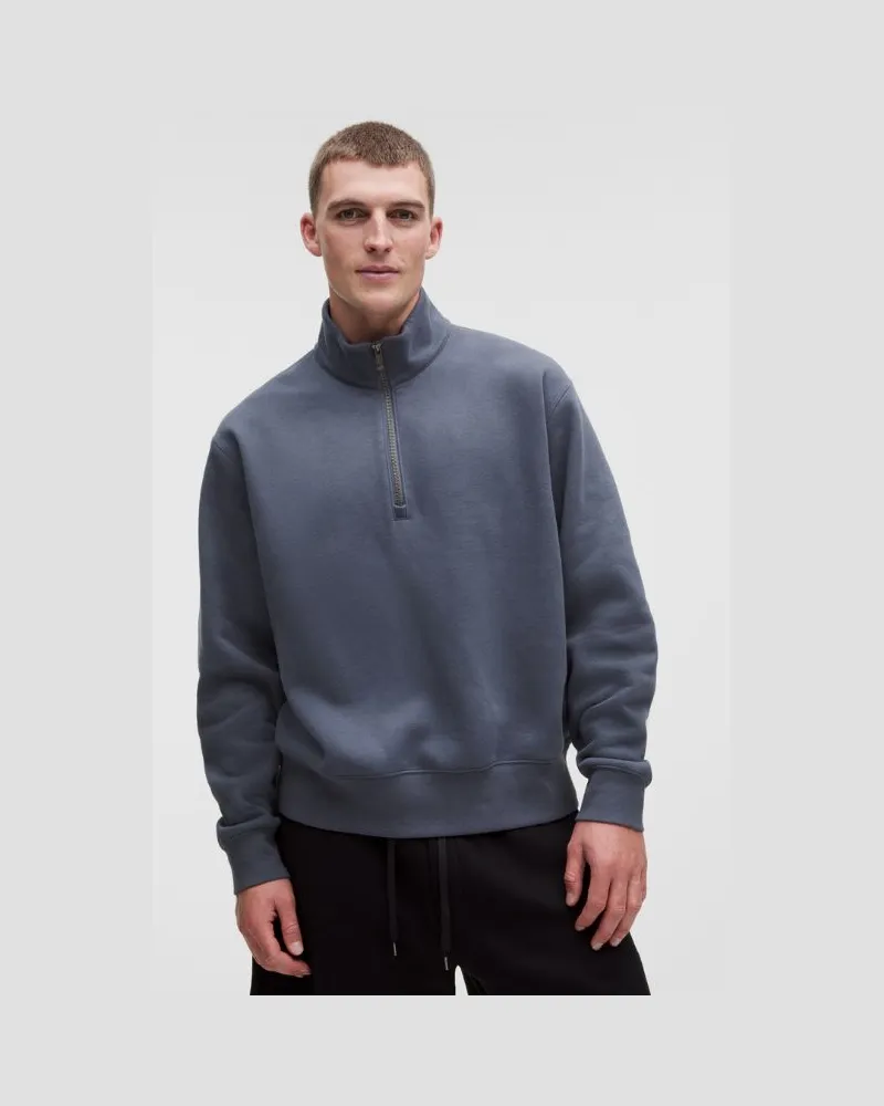 LULULEMON Steady State-Sweatshirt mit halblangem Reißverschluss aus SuperLoft für Männer – Größe in Dusty Diamond Dusty