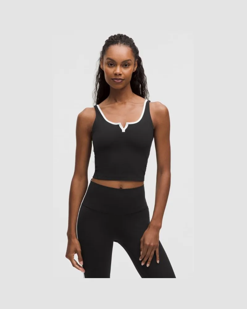 LULULEMON Align Tanktop mit Keilausschnitt für Frauen – Größe in Black/White Black