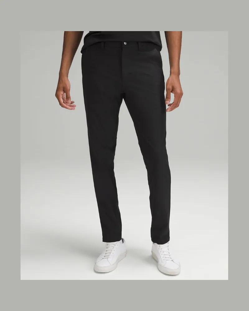 LULULEMON ABC Hose im Slim Fit mit 5 Taschen Warpstreme für Männer – 94 cm – Größe in Black Black