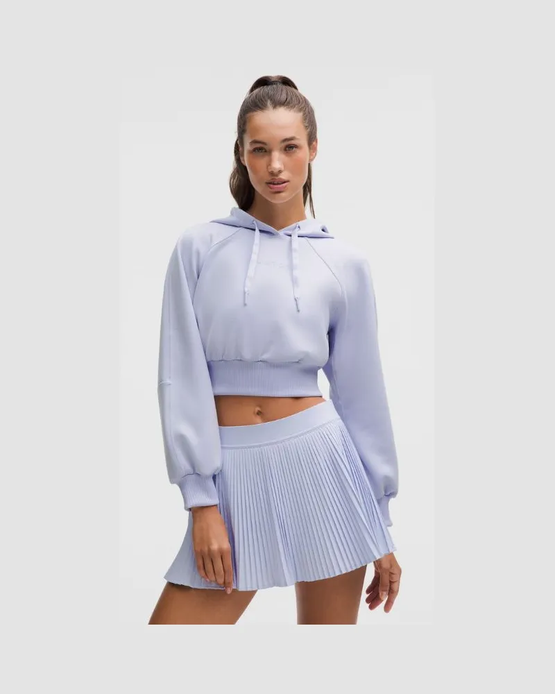 LULULEMON Smooth Spacer Crop-Hoodie Emboss für Frauen – Größe in Serene Blue Serene