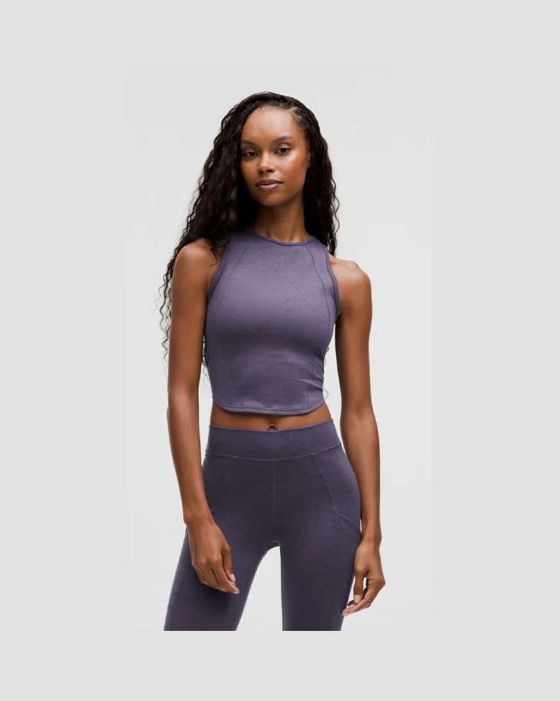 LULULEMON Softy Suedey Crop-Tanktop mit Rundhalsausschnitt für Frauen – Größe in Nightfall Nightfall