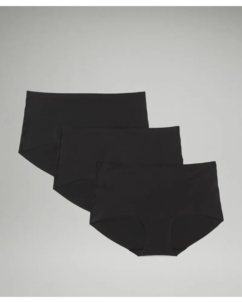 LULULEMON InvisiWear Boyshorts mit mittelhohem Bund 3er-Pack Black