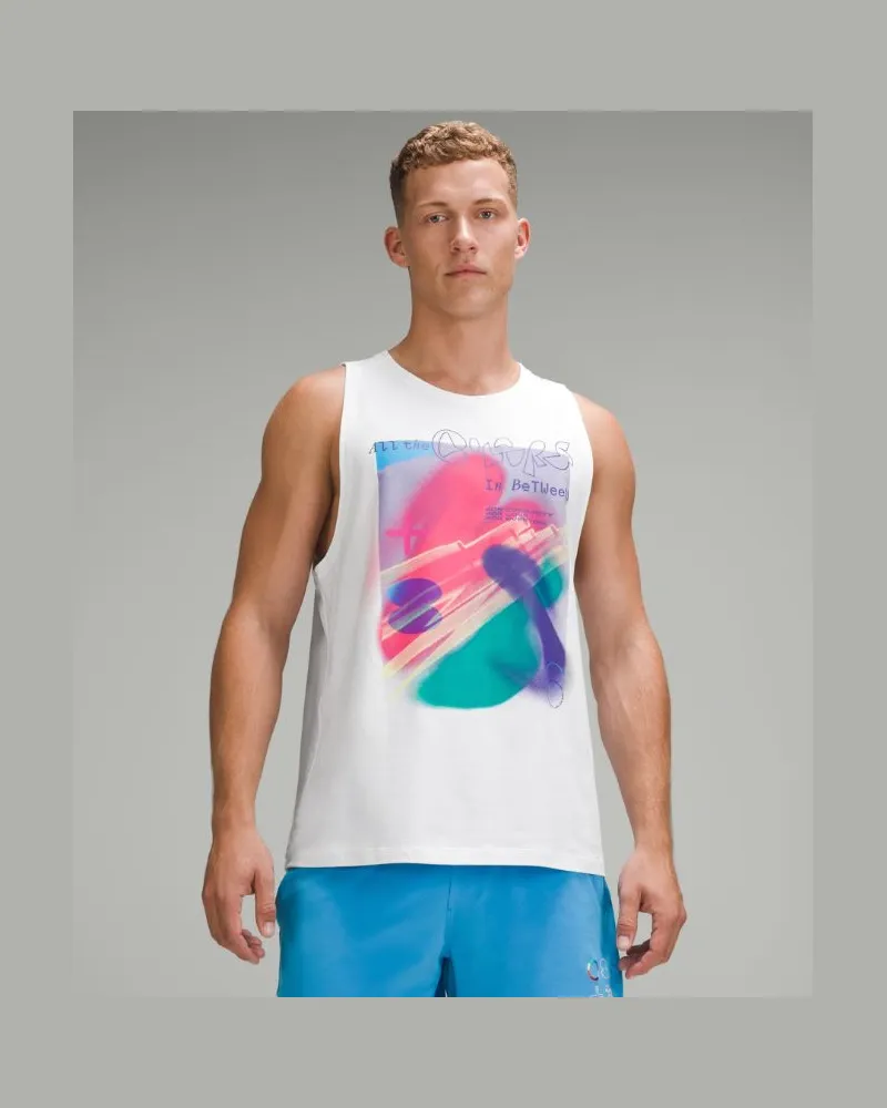 LULULEMON Zeroed In Tanktop Pride für Männer – Größe in White White