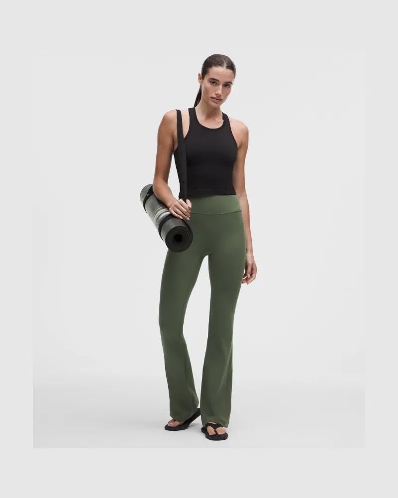 LULULEMON Groove Hose mit ausgestelltem Bein und hohem Bund aus Nulu Normale Länge für Frauen – Größe in Sassy Sage Sassy