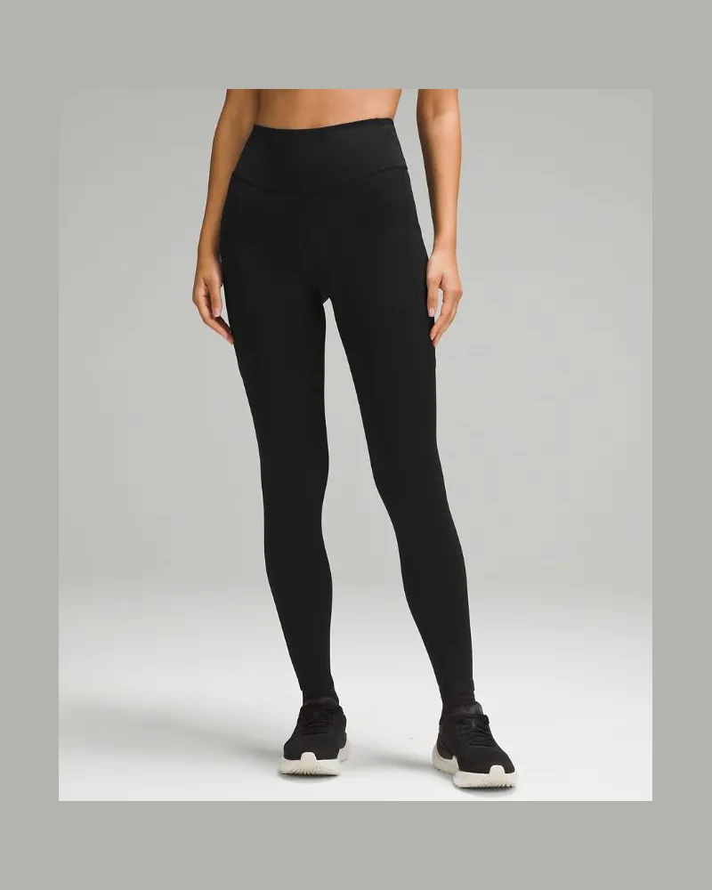 LULULEMON Fast and Free Leggings mit hohem Bund 5 Taschen für Frauen – 71 cm – Größe in Black Black