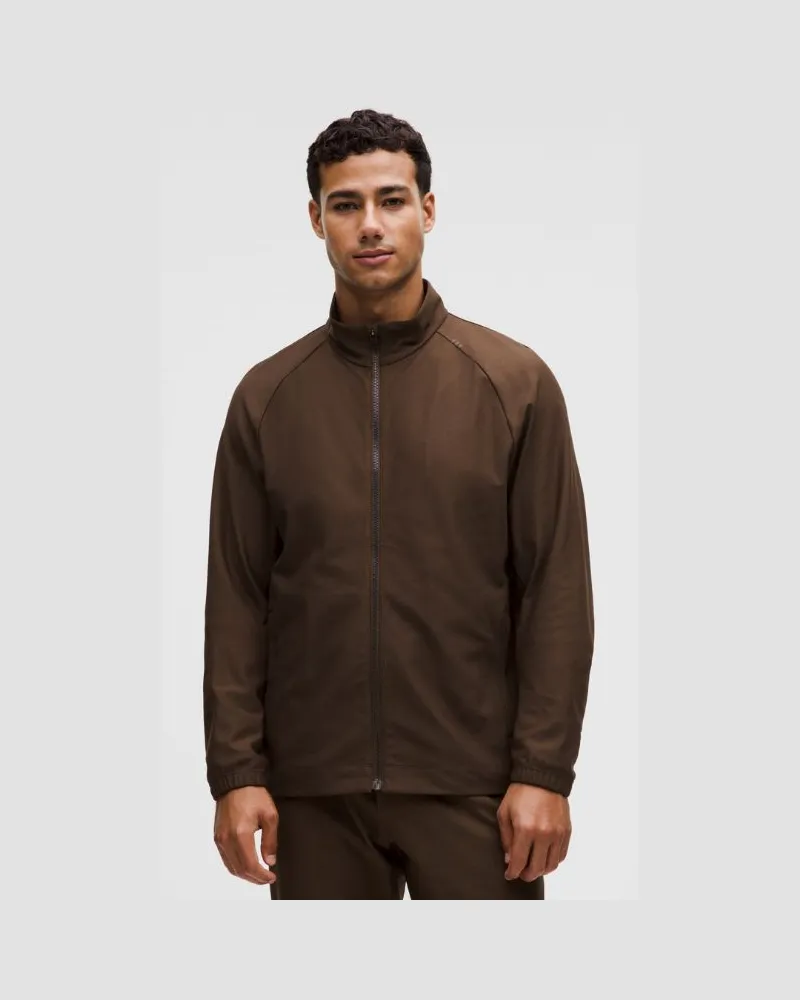 LULULEMON Knit Warm-Up Jacket für Männer – Größe in Walnut Crunch Walnut