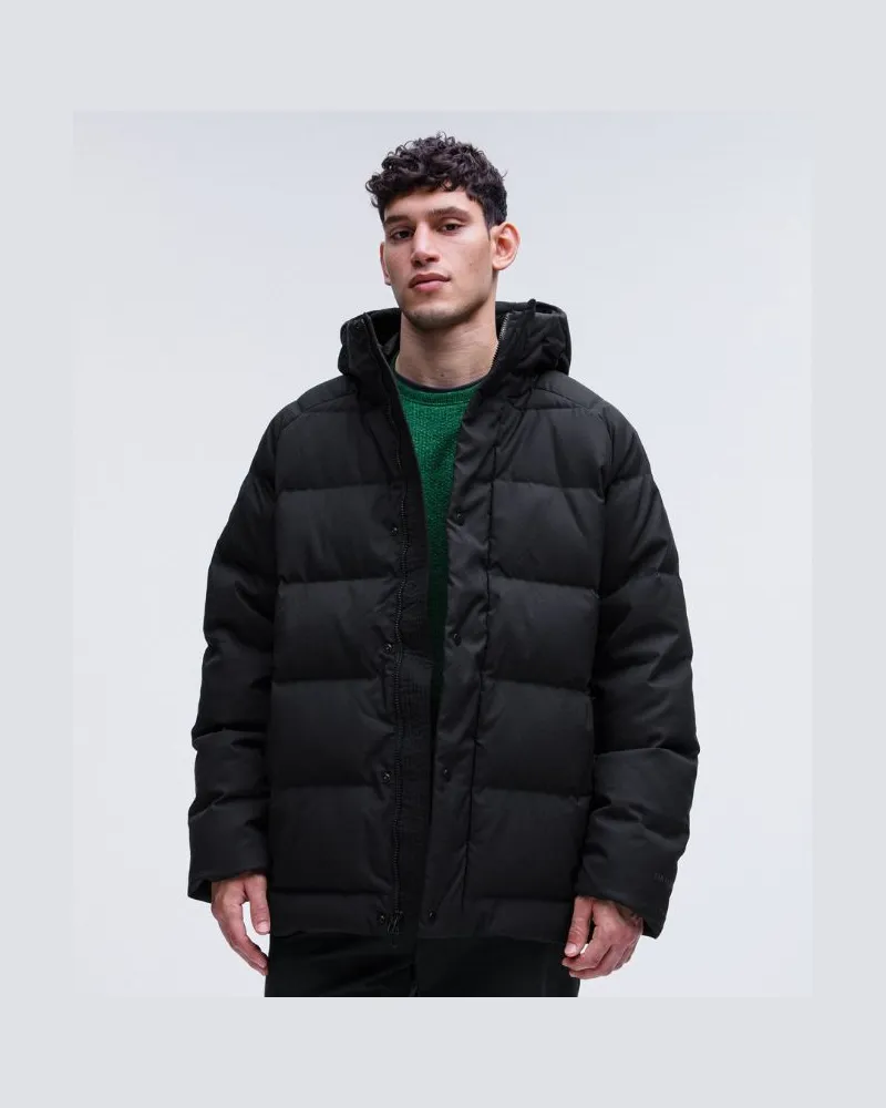 LULULEMON Puffer-Jacke mit Füllkraft 600 Tech Canvas für Männer – Größe in Black Black