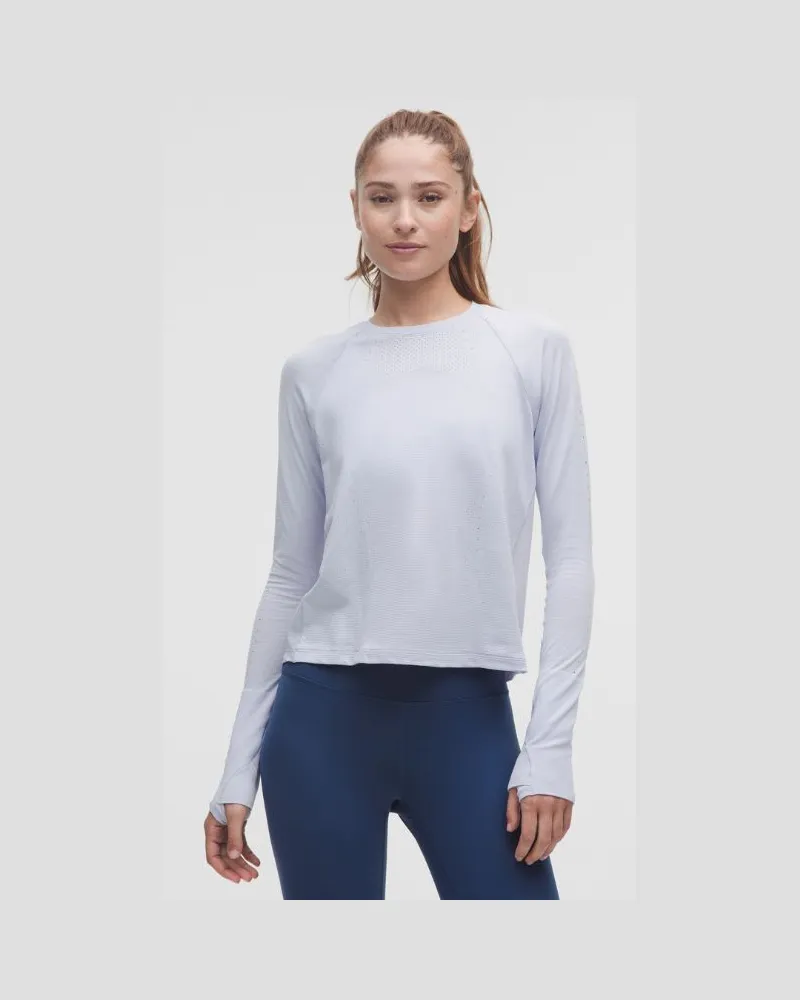 LULULEMON Swiftly Langarmshirt mit Mesheinsatz hinten für Frauen – Größe in Serene Blue Serene