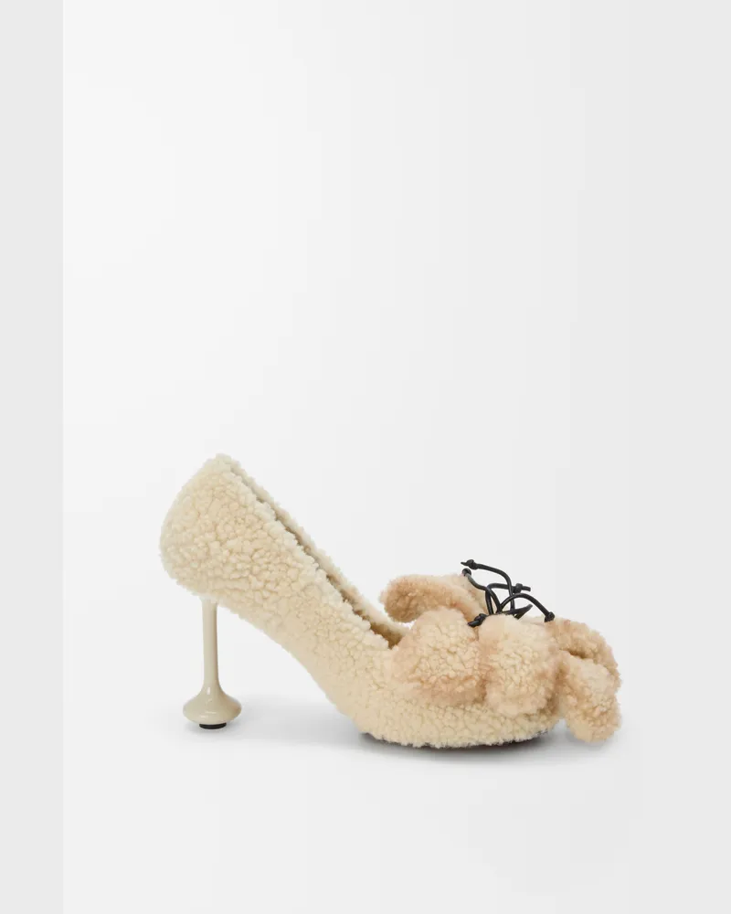 Loewe Toy Pump In Shearling Size Mujer Vanilla