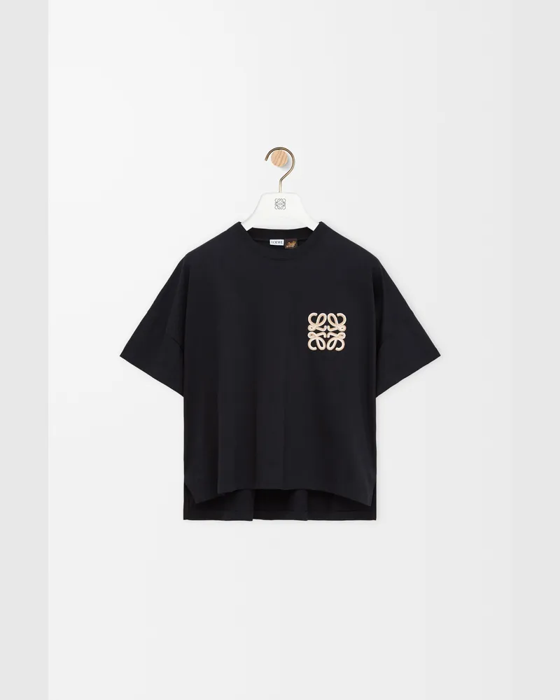 Loewe Boxy Fit T-shirt In Cotton Size Mujer Black