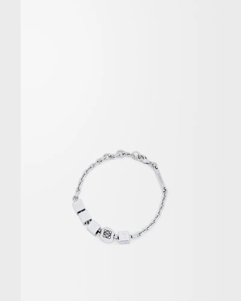 Loewe Pebble Cube Bracelet In Sterling Silver Size Mujer Silver