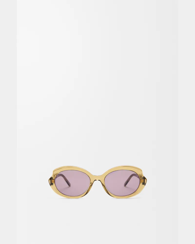 Loewe Mini Oval Slim Sunglasses Mujer Transparent