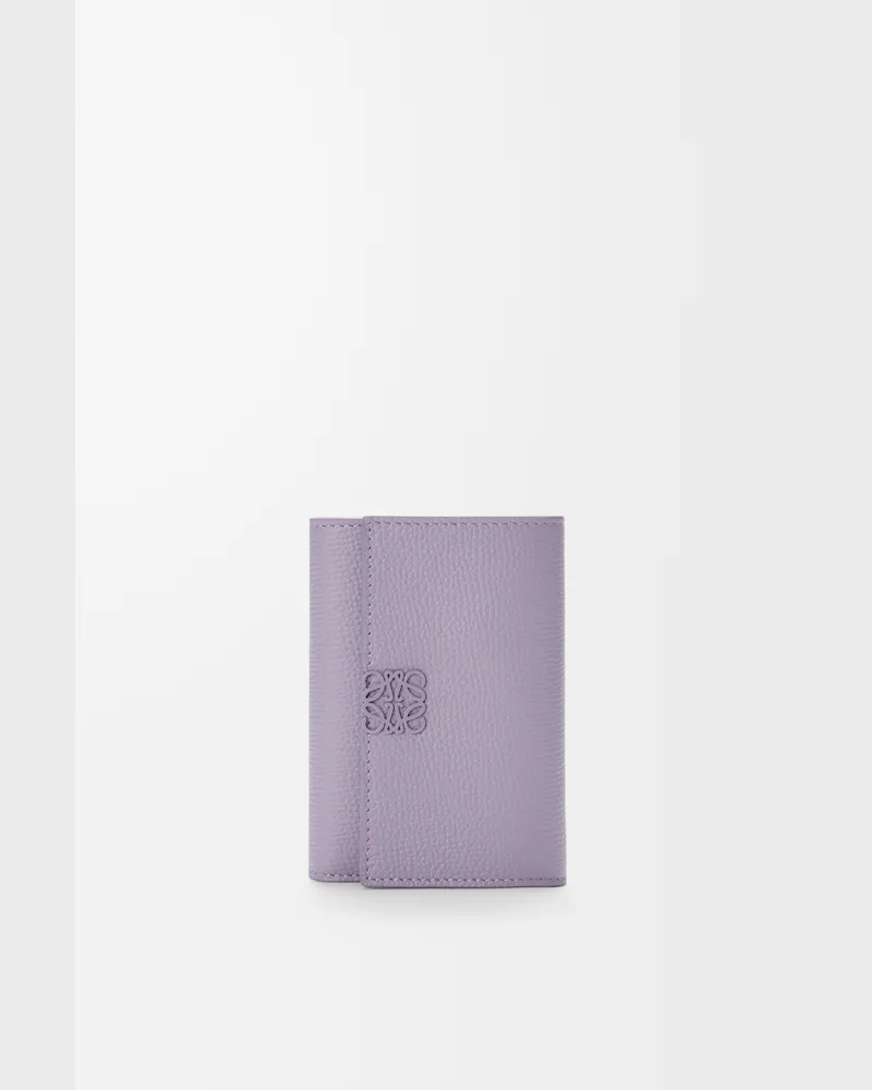 Loewe Anagram Small Vertical Wallet In Pebble Grained Leather skin Mujer Dirty