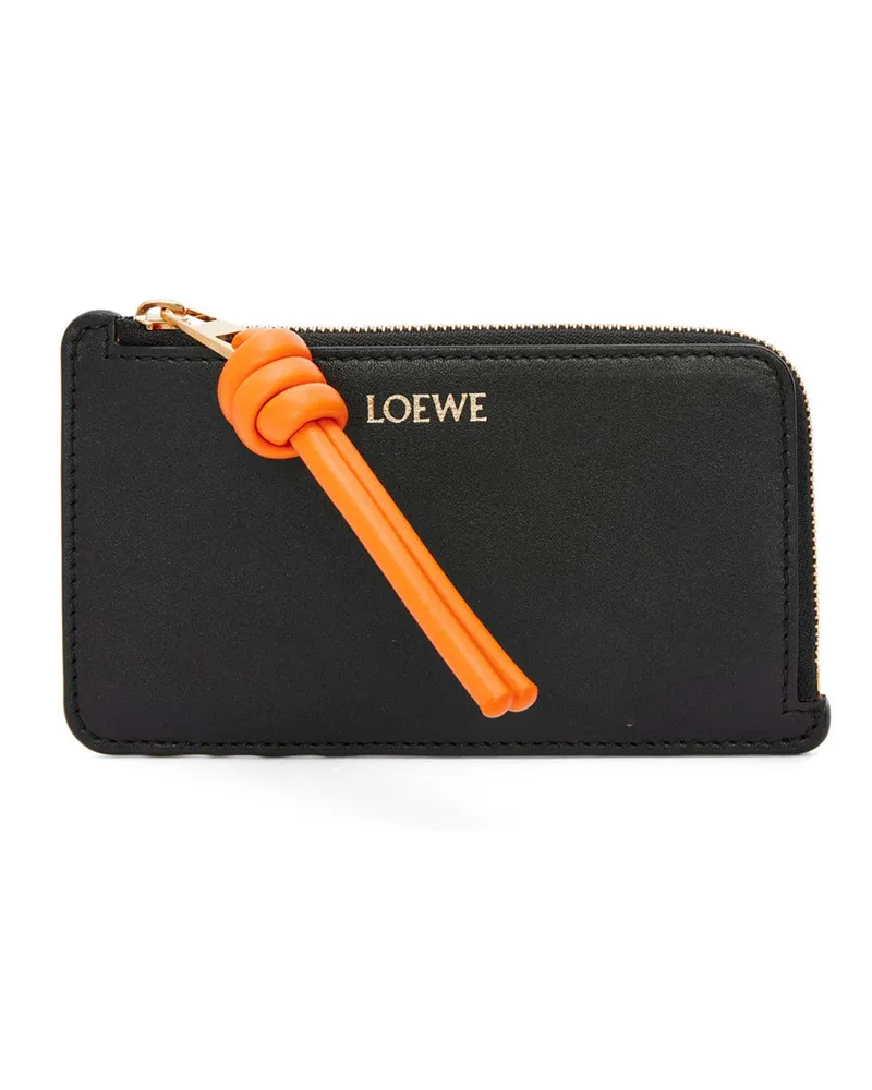 Loewe Luxury Knot coin cardholder in shiny nappa calfskin Black