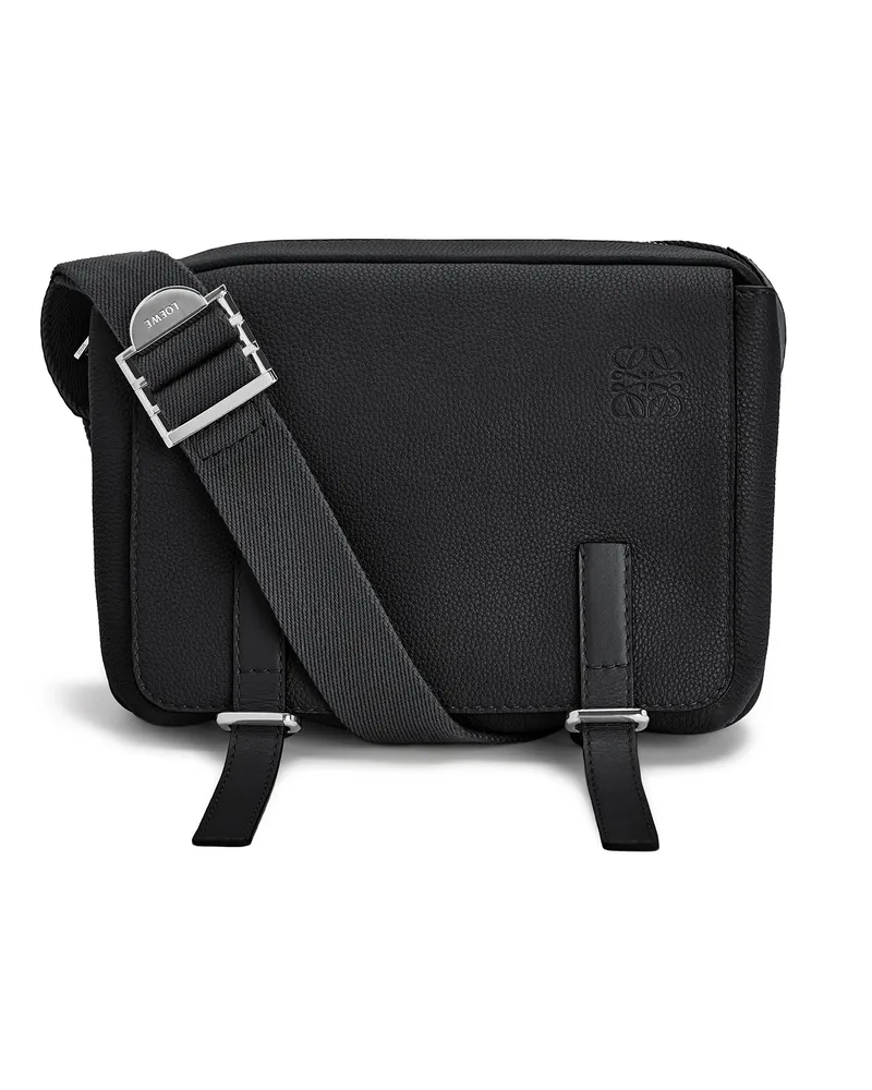 Loewe Luxury XS Military messenger bag in soft grained calfskin Black