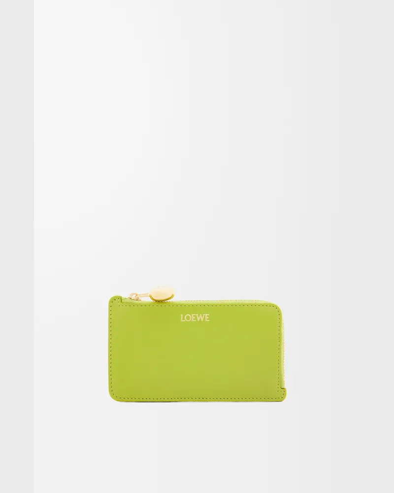 Loewe Pebble Coin Cardholder In Shiny Nappa Leather skin Mujer Meadow