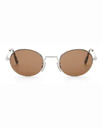 Loewe Luxury Groove Oval sunglasses Brown