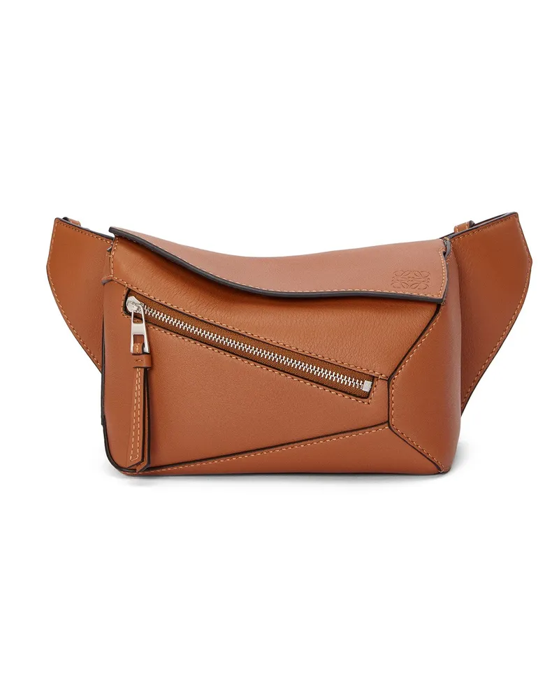 Loewe Luxury Mini Puzzle bumbag in classic calfskin Tan