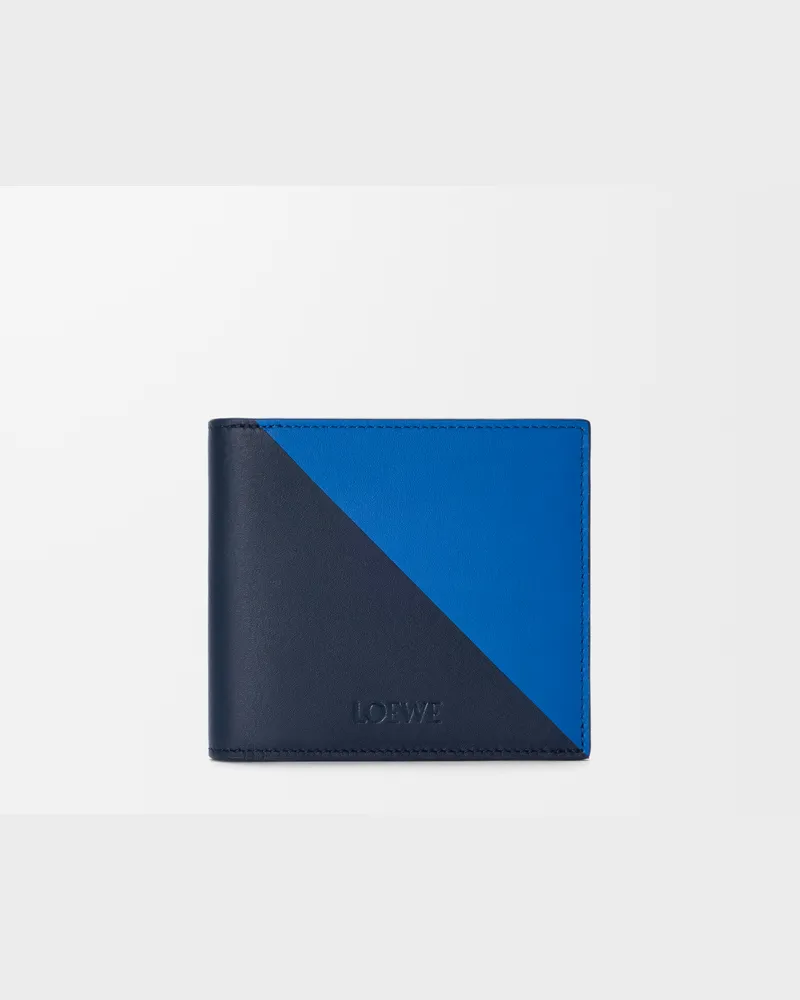 Loewe Flag Bifold Wallet In Leather skin Hombre Deep