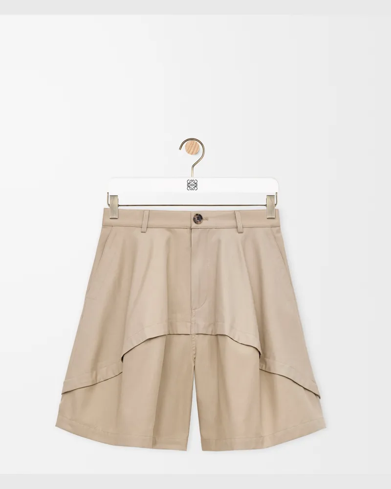 Loewe Shorts In Cotton Size Mujer Beige