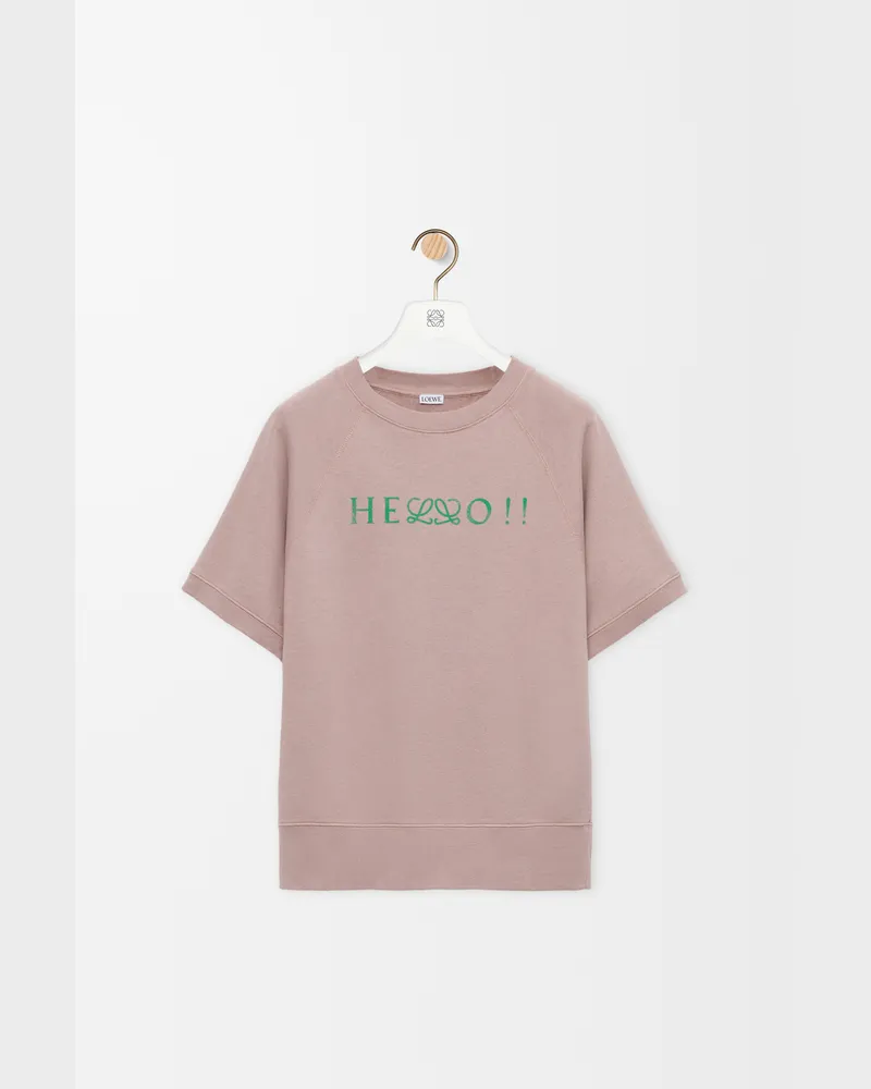 Loewe Short Sleeve Sweatshirt In Cotton Size Hombre Light