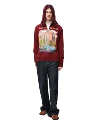 Loewe Luxury Zip-up sweatshirt in cotton Burgundy